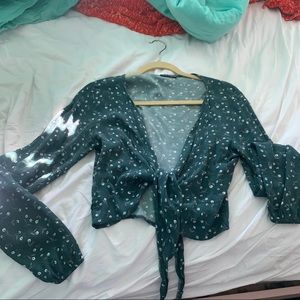 brandy melville long sleeved Coco wrap top